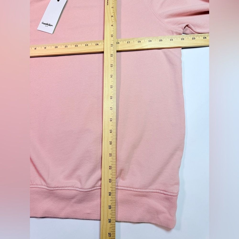 Goodfellow & Co Womens M Light Pink Rose Crewneck Sweatshirt Cotton Scandigirl - Picture 5 of 7